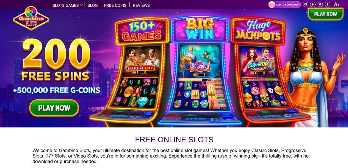 A screenshot of Gambino Slot's welcome bonus