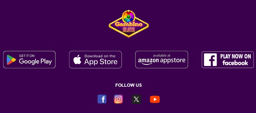 A screenshot of Gambino Slots' download app
