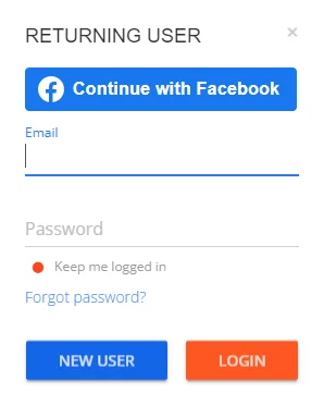 An image of Zitobox casino login field.