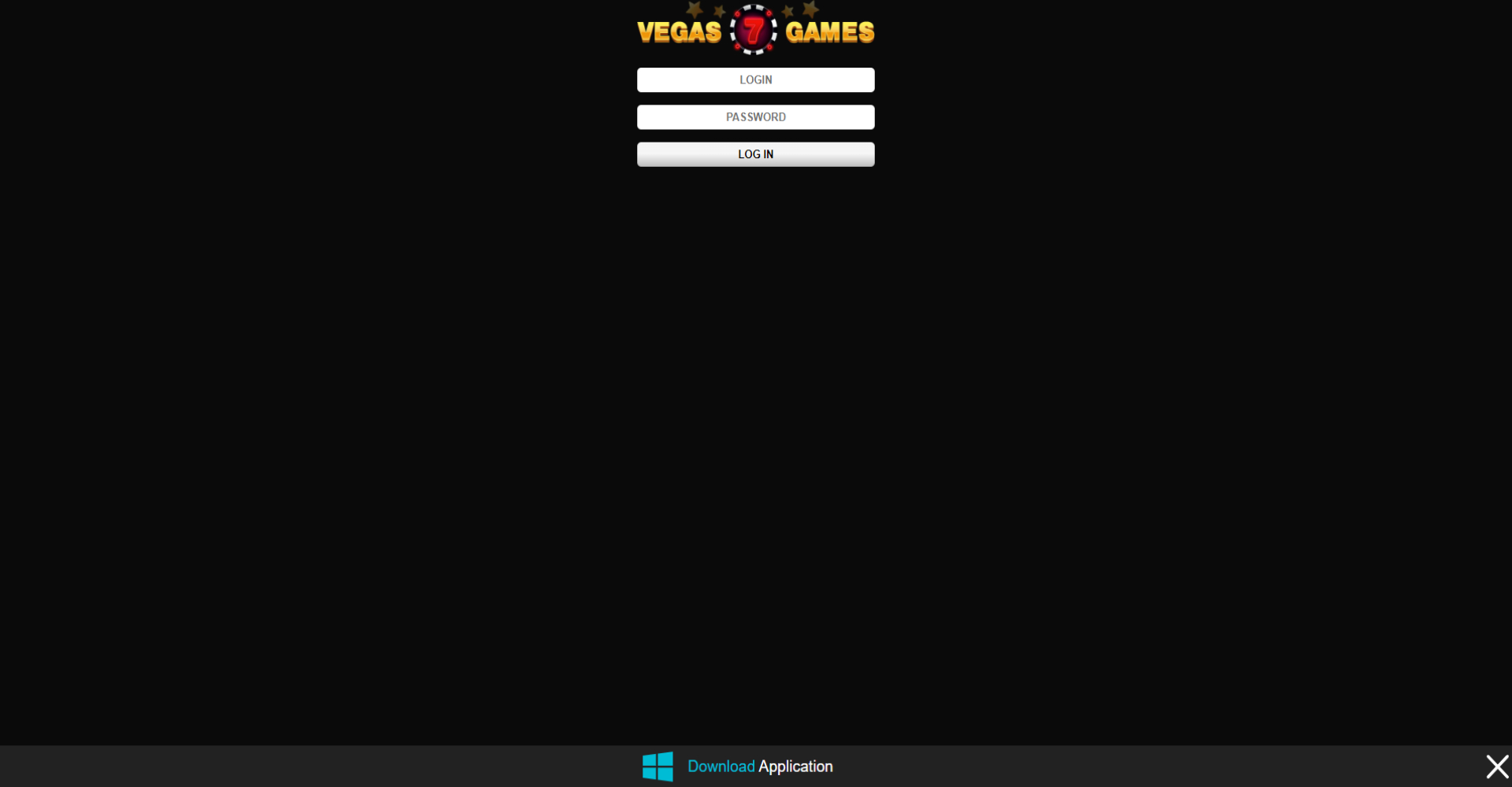 Screenshot of vegas7games landing page