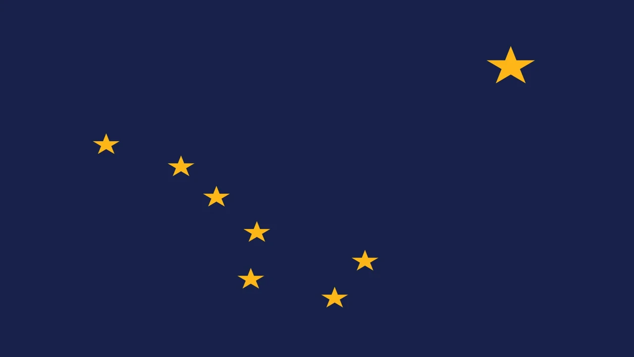 The state flag of Alaska
