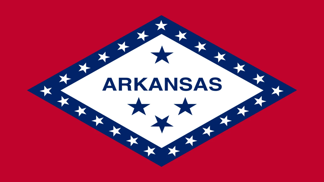 The state flag of Arkansas