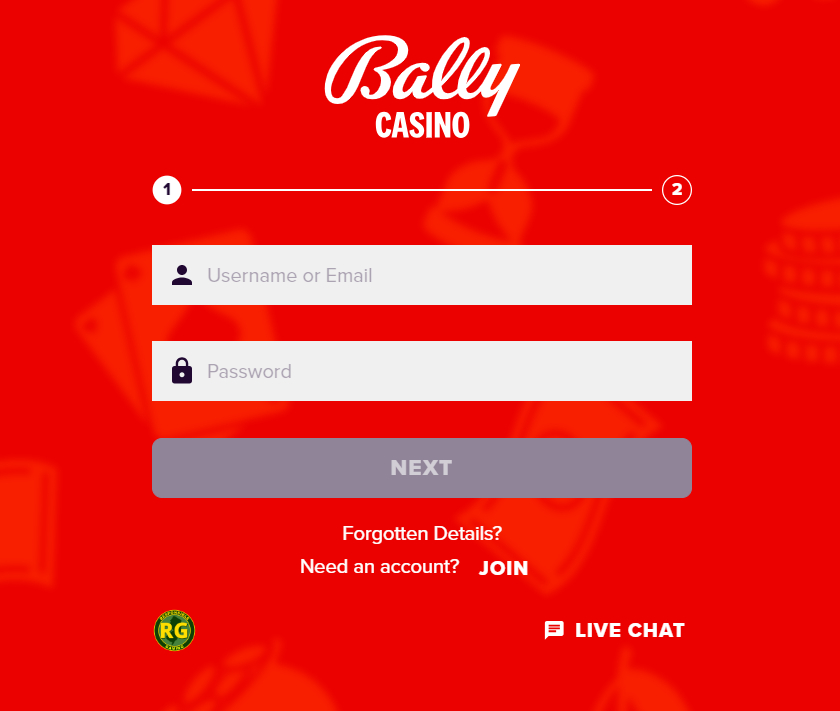 An overview of Bally Casino login field