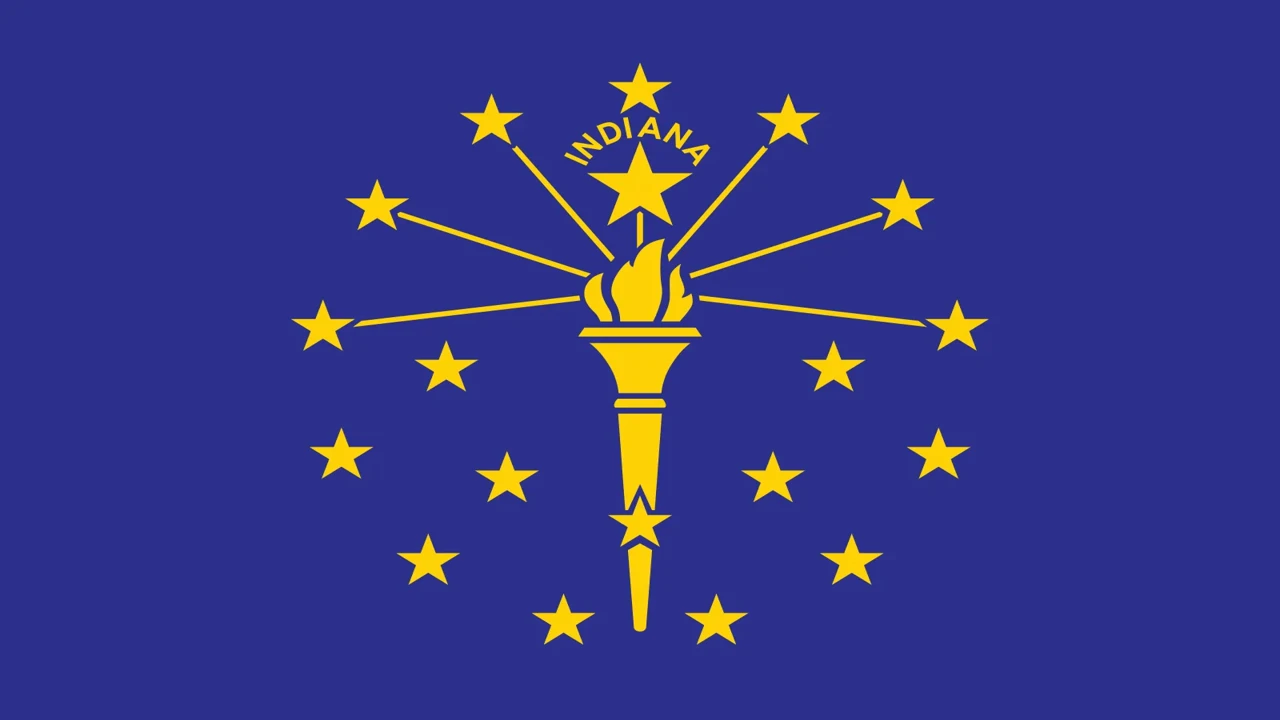 The state flag of Indiana