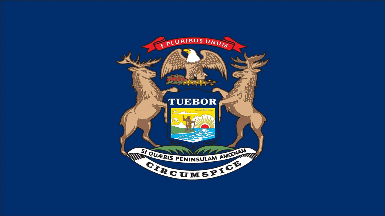 The state flag of Michigan