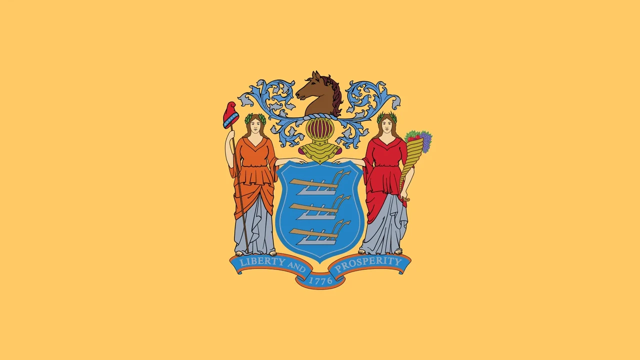 The state flag of New Jersey