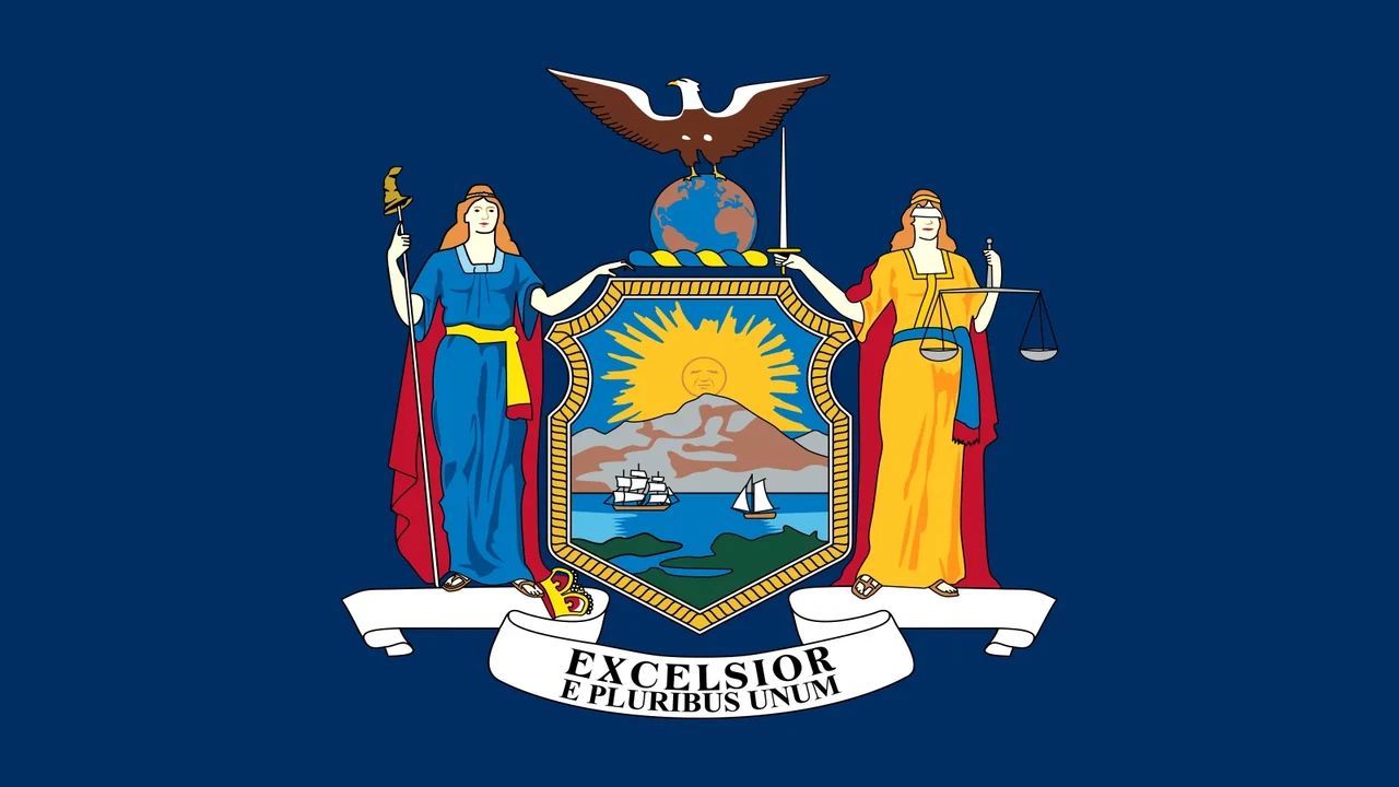 The state flag of New York