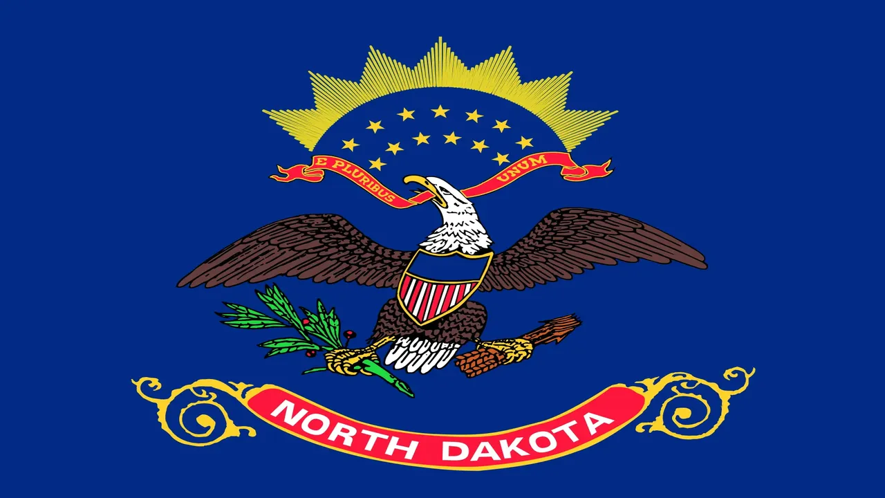 The state flag of North Dakota