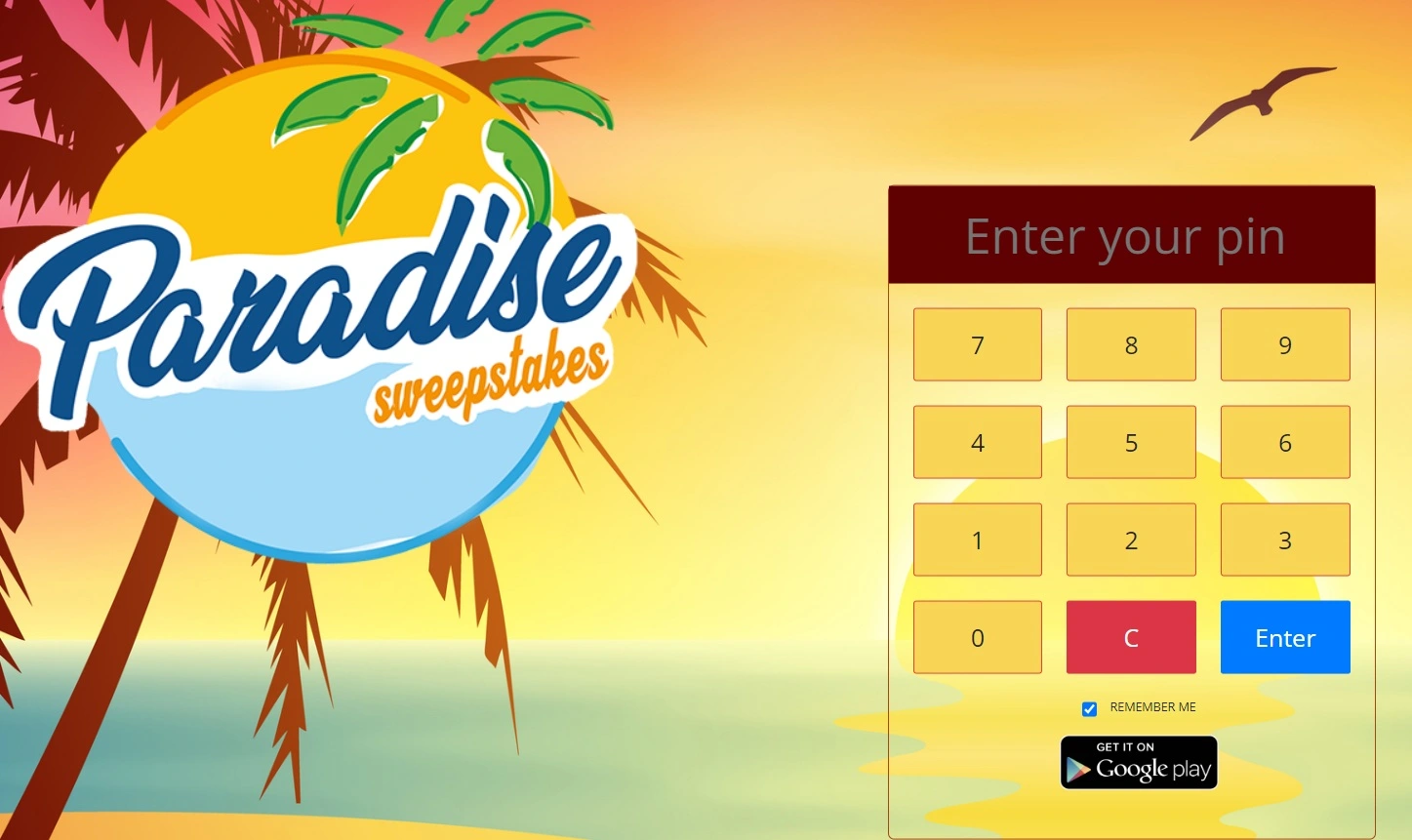 An overview of Paradise Sweepstakes Casino login field