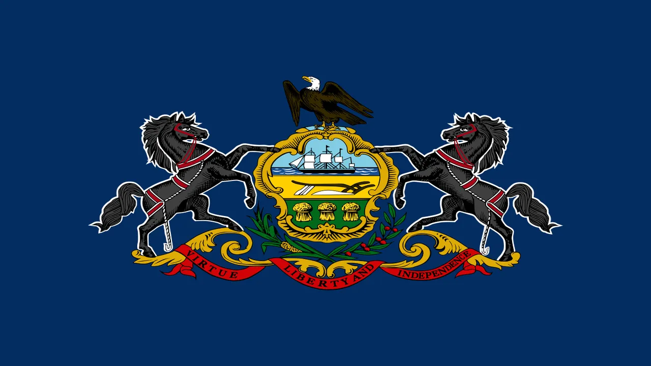 The state flag of Pennsylvania