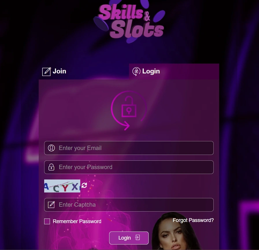 An overview of Skills & Slots login field