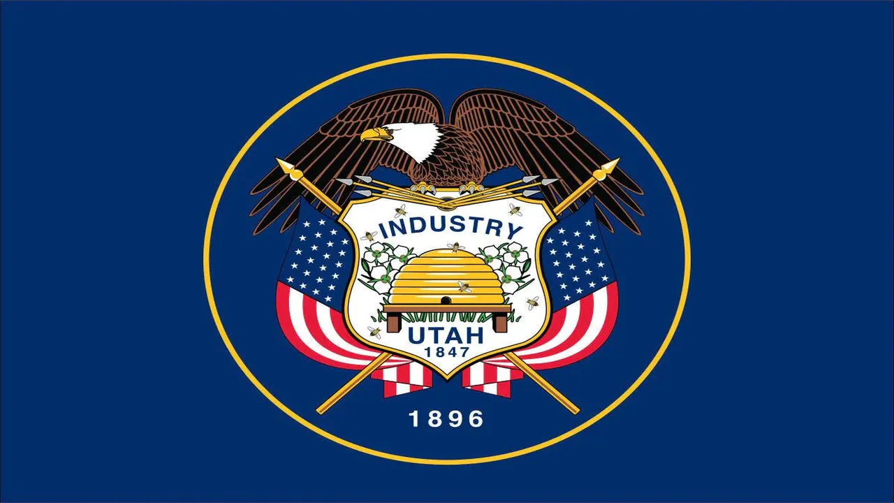 The state flag of Utah