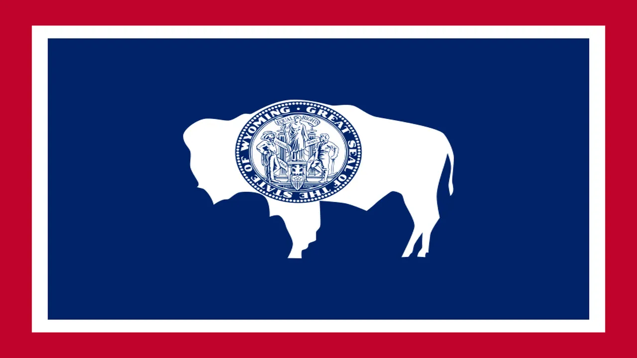 The state flag of Wyoming