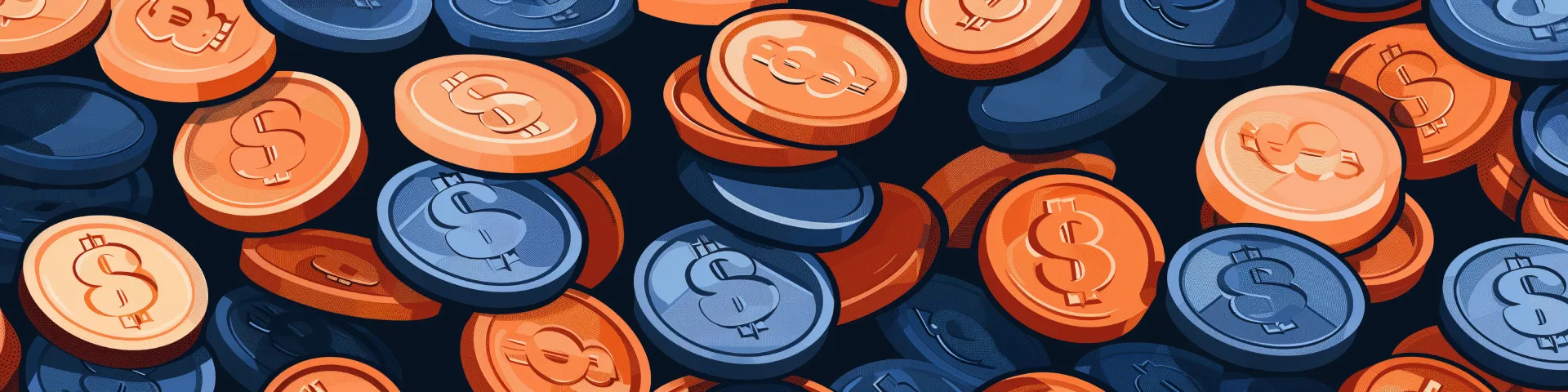 Abstract image of money cartooned