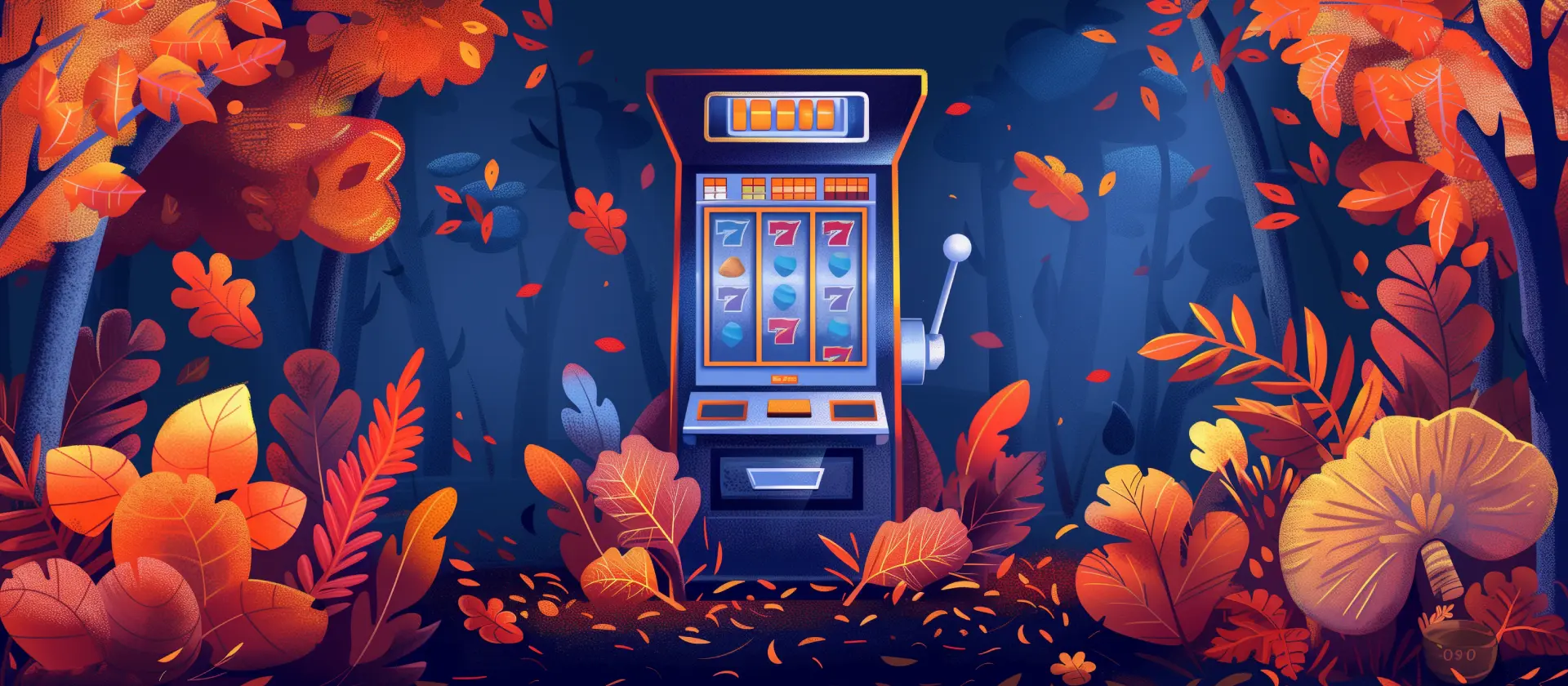 A slot machine in Missouri nature cartooned