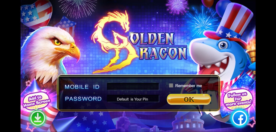 A screenshot of Golden Dragon Casino's homepage