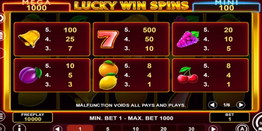 An image of Lucky Win Spins game from 1spin4win