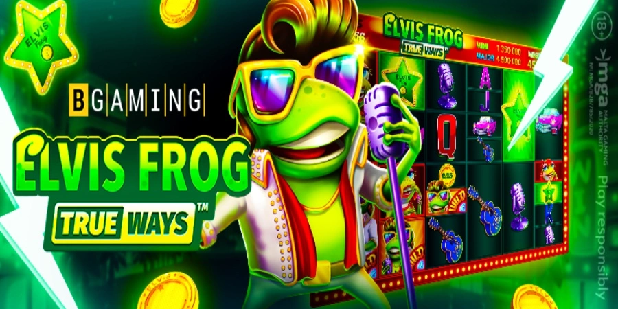 An image of Elvis Frog game from Bgaming