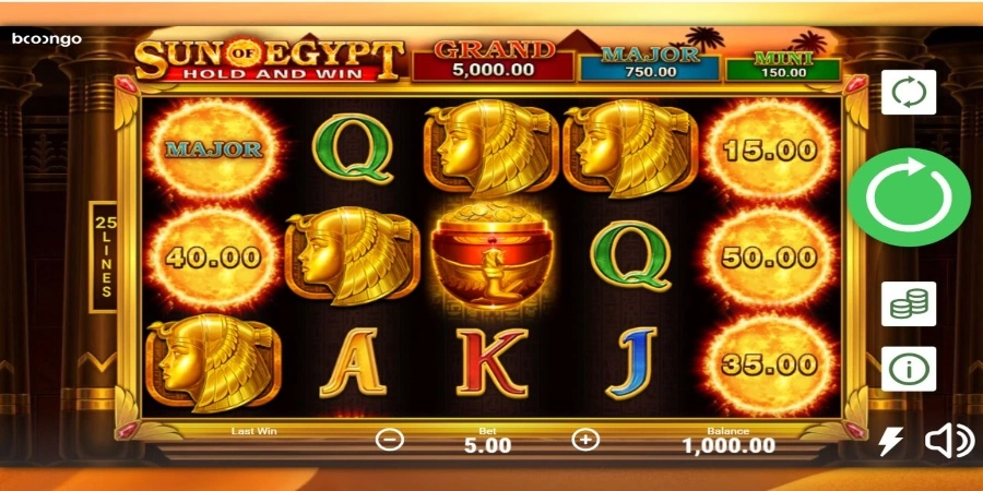 An image of Sun of Egypt game from Booongo