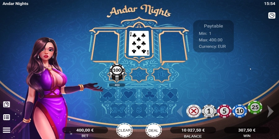 An image of Andar Nights game from Evoplay