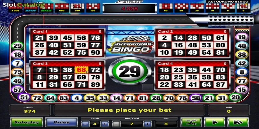 An image of Autodromo Bingo game from Greentube