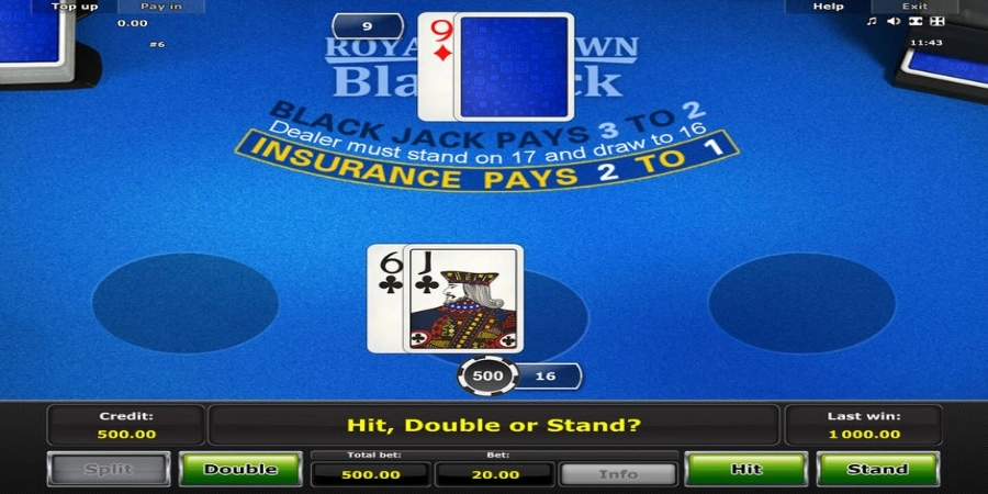 An image of Royal Crown Blackjack game from Greentube