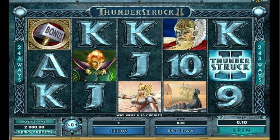 An image of Thunderstruck II game from Microgaming