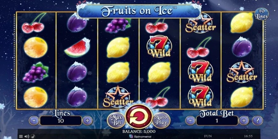 An image of Fruits on Ice game of Spinomenal