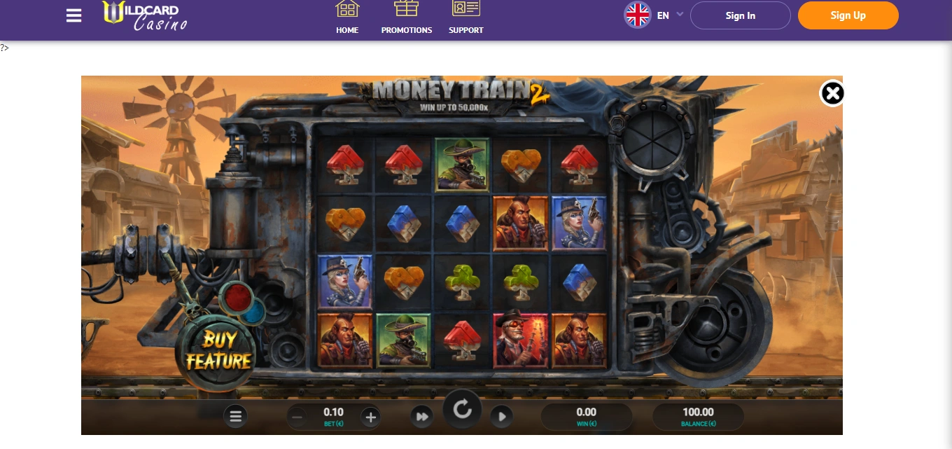 A screenshot of Money Train 2 game from Relax Gaming.