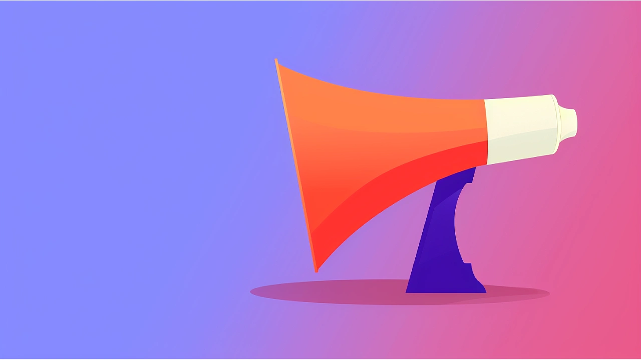 Red and orange megaphone icon