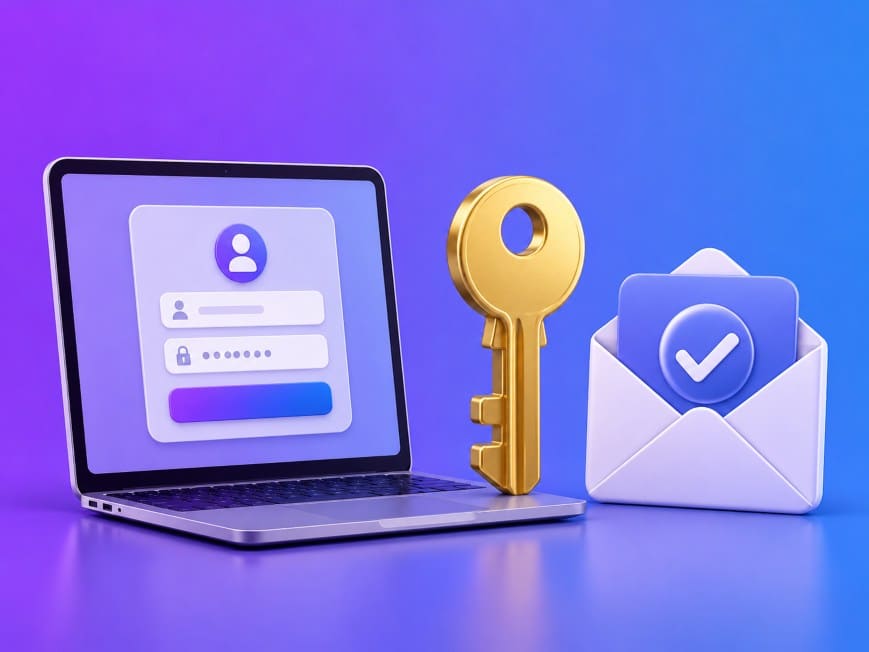 Sweepstakes casinos login screen with key and verified email