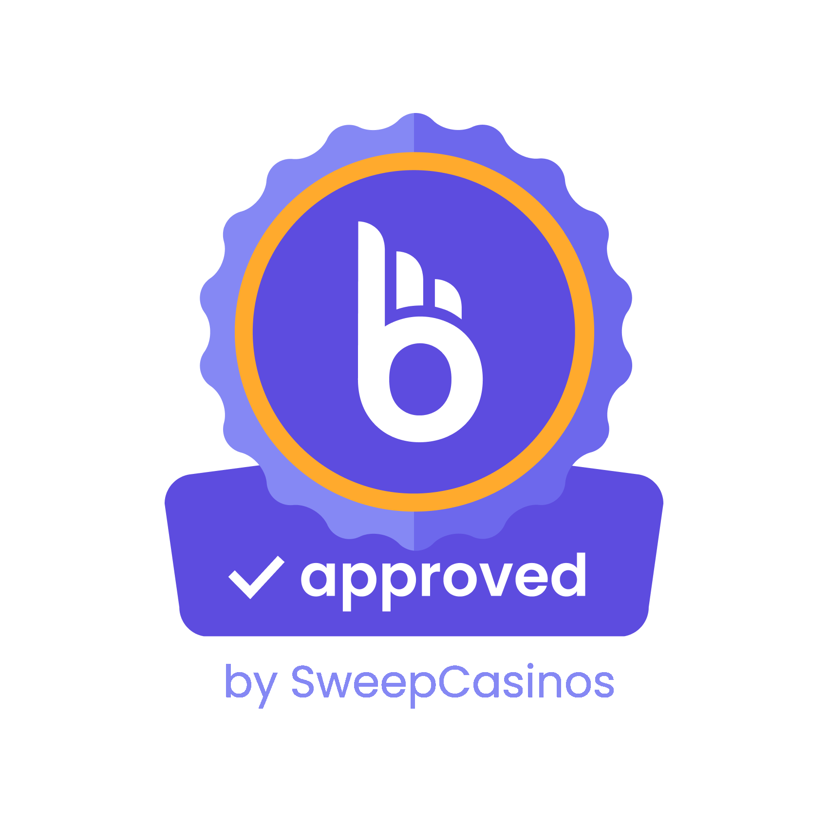 Seal of Approval transparent background with blue text