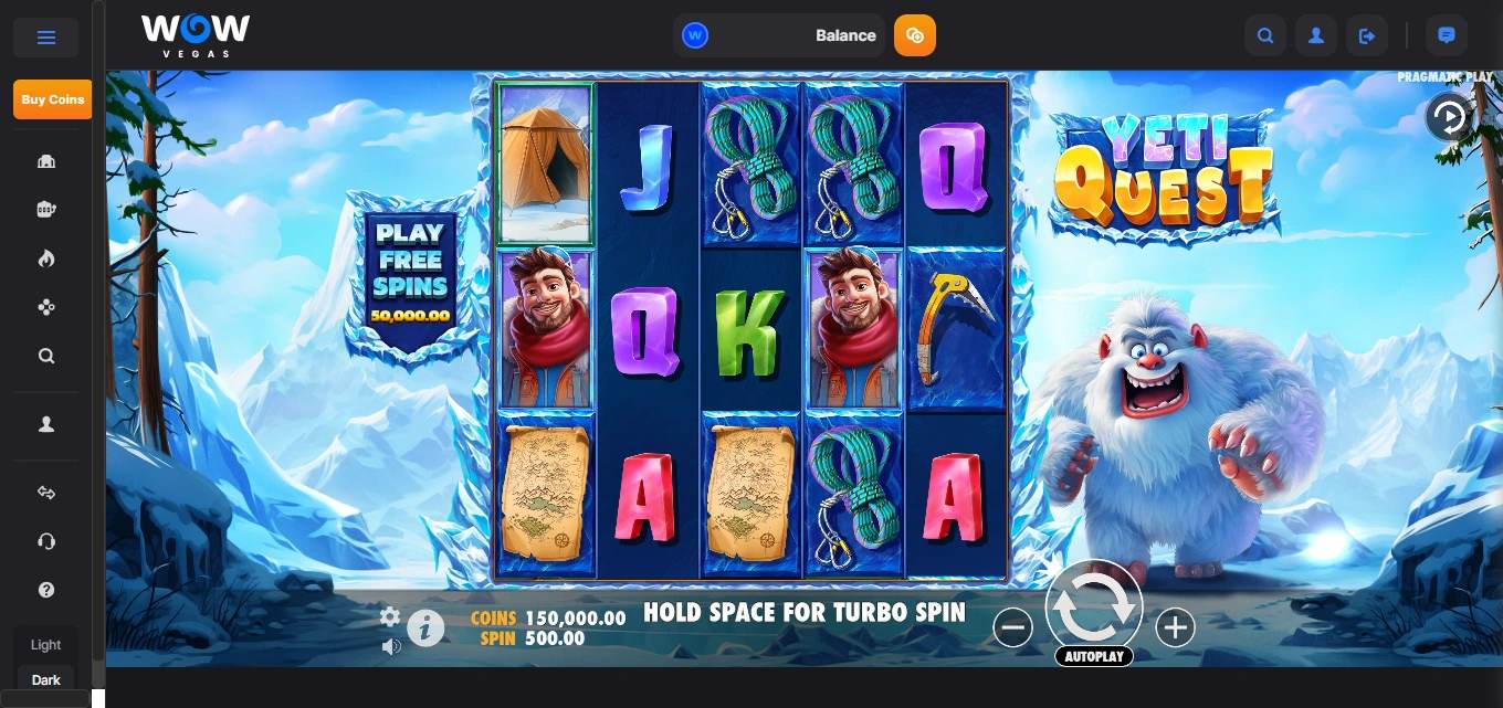 A screenshot of Yeti Quest from pragmatic play