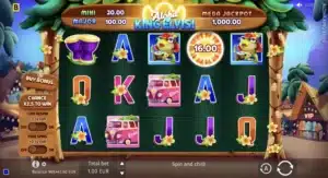 Screenshot of Aloha King Elvis slot game by BGaming.