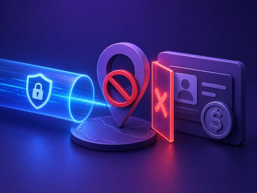 VPN blocked from sweepstakes casino cashout by location and ID check