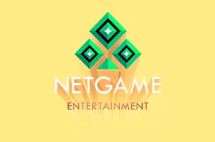 Image of NetGame Entertainment logo in yelloiw background