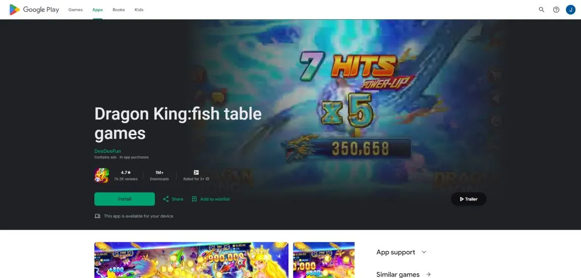 A screenshot of Lucky 777 Sweepstakes Casino's mobile app