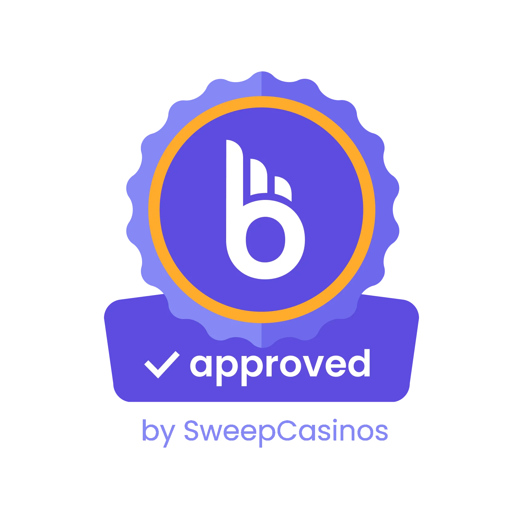 Seal of Approval transparent background with blue text